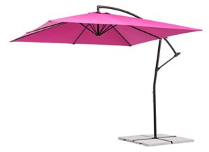 Schneider Sonnenschirm Andros, berry, ca. 270 x 270 cm, 8-teilig, quadratisch - 1