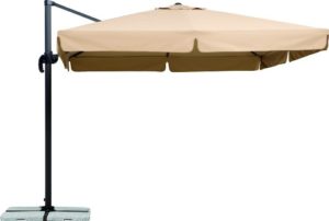 Schneider Sonnenschirm Rhodos, natur, ca. 300 x 300 cm, 8-teilig, quadratisch - 1